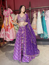 Royal Purple Multi-Color Embroidered Designer Lehenga Choli with Dupatta