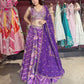 Royal Purple Multi-Color Embroidered Designer Lehenga Choli with Dupatta