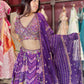 Royal Purple Multi-Color Embroidered Designer Lehenga Choli with Dupatta