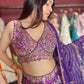 Royal Purple Multi-Color Embroidered Designer Lehenga Choli with Dupatta