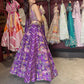 Royal Purple Multi-Color Embroidered Designer Lehenga Choli with Dupatta