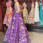 Royal Purple Multi-Color Embroidered Designer Lehenga Choli with Dupatta