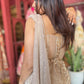 Designer Drape Saree with Multicolor Embellished Designer Blouse
