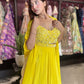 Yellow Ombre Designer Lehenga with Mirror Work Blouse & Dupatta