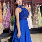 Royal Blue Sequins Designer Lehenga Set with Halter Neck Blouse