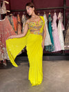Designer Ready-to-Wear Drape Saree with Hand-Embellished Blouse