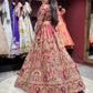Red Bridal Lehenga Choli with Heavy Gold Zari & Traditional Work