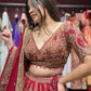 Red Bridal Lehenga Choli with Heavy Gold Zari & Traditional Work