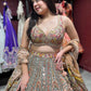 Multicolour Silk Lehenga Choli with Heavy Sequins & Thread Work