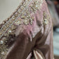 Elegant Golden Beige Designer Saree with Hand Embroidery & Sequin Work