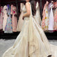 Crushed Shimmer Organza Lehenga with Sequins & Cutdana Work