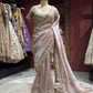 Elegant Blush Pink Designer Saree with Hand Embroidery & Stone Work Border