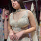 Crushed Shimmer Organza Lehenga with Sequins & Cutdana Work