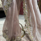 Elegant Blush Pink Designer Saree with Hand Embroidery & Stone Work Border