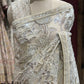 Luxury Ivory Designer Saree with Heavy Embroidery & Net Pallu