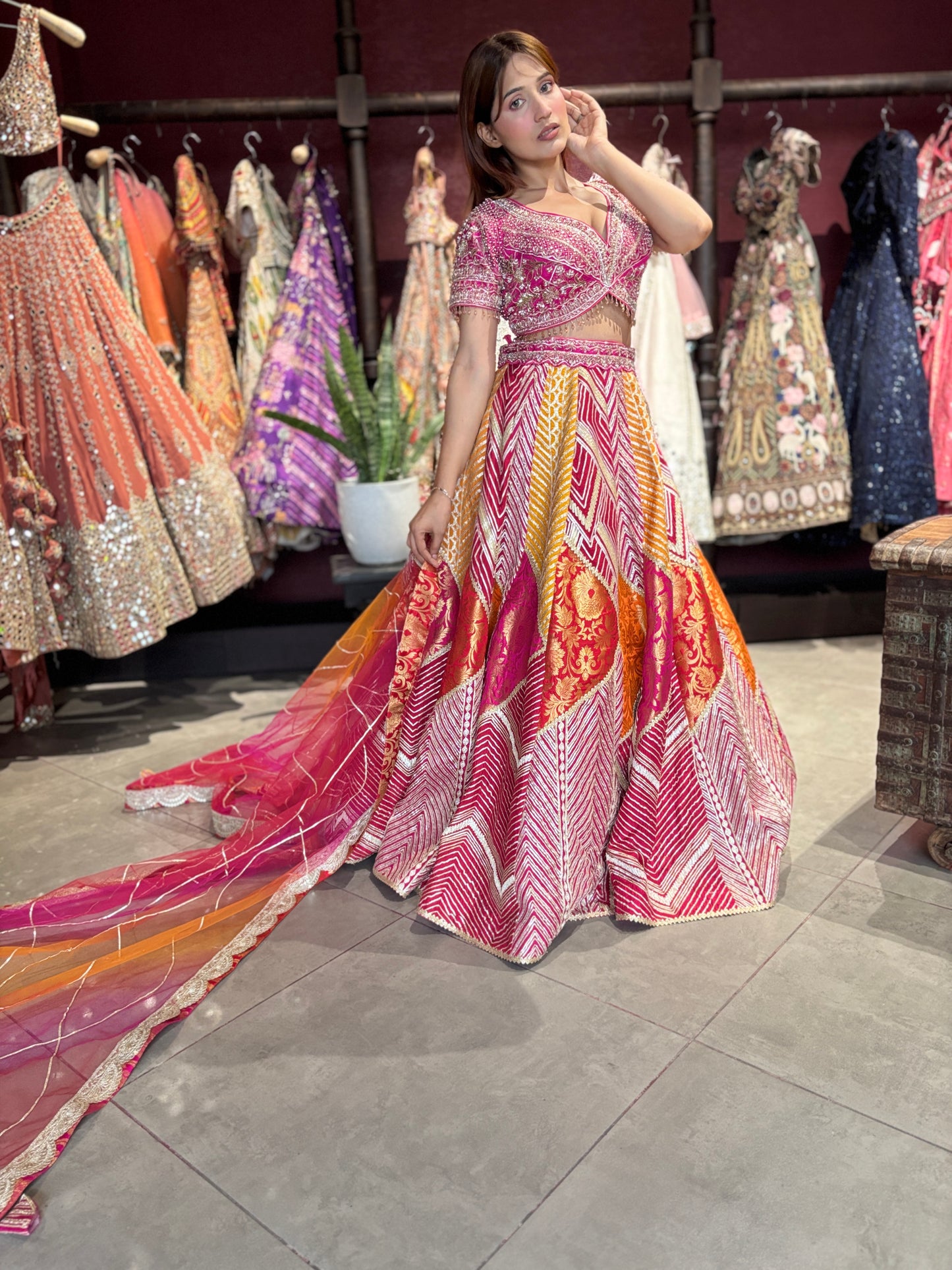 Exquisite Embroidered Lehenga Set for Traditional Elegance