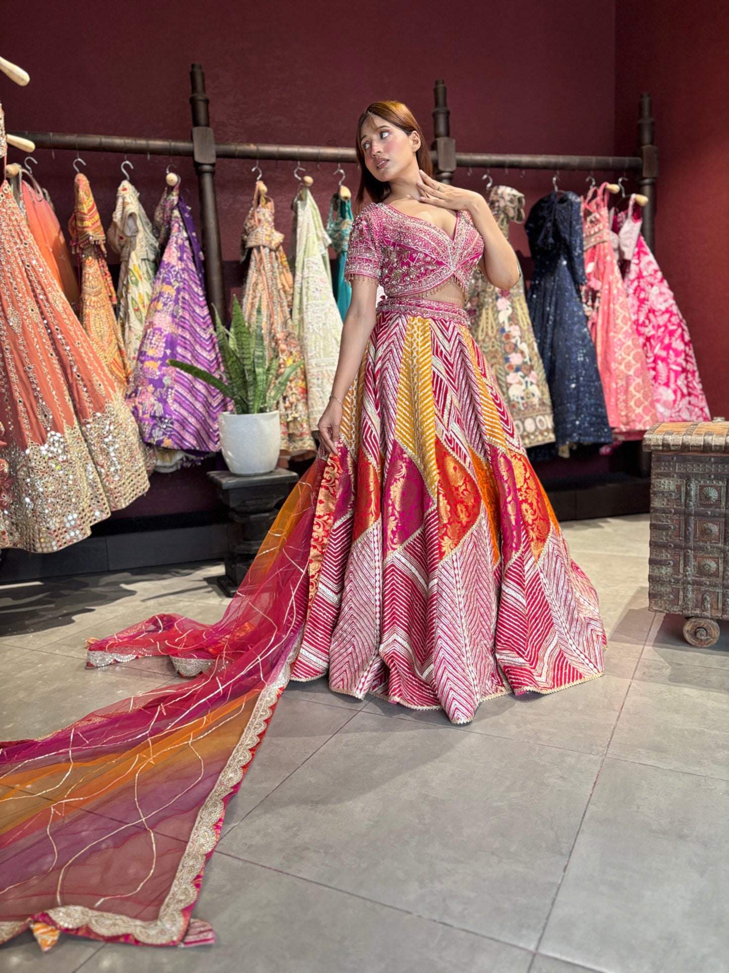 Exquisite Embroidered Lehenga Set for Traditional Elegance