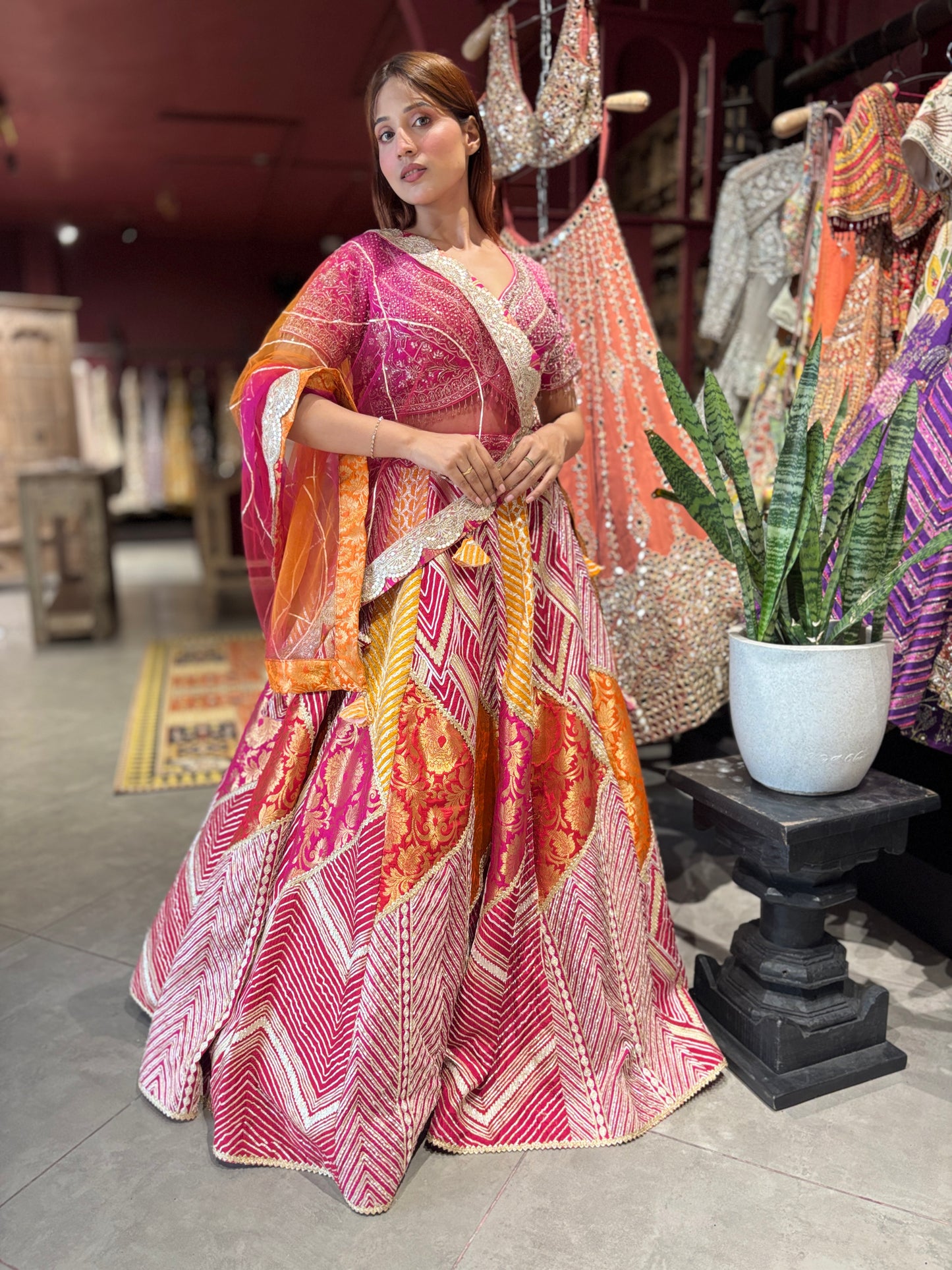 Exquisite Embroidered Lehenga Set for Traditional Elegance