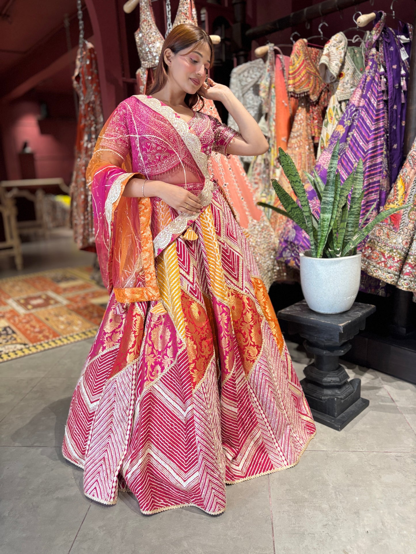Exquisite Embroidered Lehenga Set for Traditional Elegance