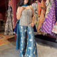 Sharara Set with Sequin Peplum Top & Dupatta Designer Festive Wear