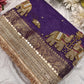 Purple Colour Gajraj Maharani Saree With zari border