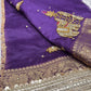 Purple Colour Gajraj Maharani Saree With zari border