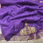 Purple Colour Gajraj Maharani Saree With zari border