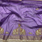 Purple Colour Gajraj Maharani Saree With zari border