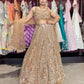 Luxury Champagne Gold Lehenga with Heavy Sequin Embroidery