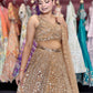 Luxury Champagne Gold Lehenga with Heavy Sequin Embroidery