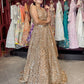 Luxury Champagne Gold Lehenga with Heavy Sequin Embroidery
