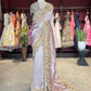 Designer Saree with Heavy Gold Embroidered Border