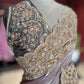 Designer Saree with Heavy Gold Embroidered Border