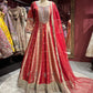 Elegant Red Anarkali with Golden Embroidery Design