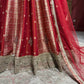 Elegant Red Anarkali with Golden Embroidery Design