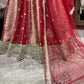 Elegant Red Anarkali with Golden Embroidery Design