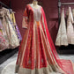 Elegant Red Anarkali with Golden Embroidery Design