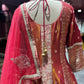 Elegant Red Anarkali with Golden Embroidery Design