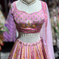 Blush Pink Floral Printed Lehenga Choli with Embellished Dupatta