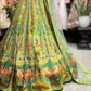 Floral Printed Lehenga Choli with Embellished Blouse & Sheer Dupatta