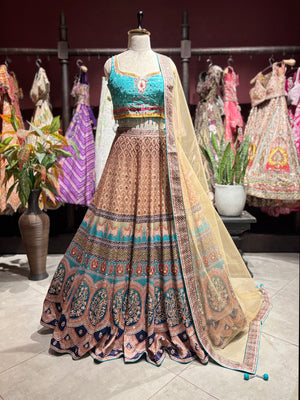 Grand Designer Printed Lehenga Choli with Sheer Dupatta