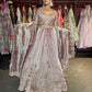 Designer Dusty Rose Embroidered Lehenga Choli with Matching Dupatta