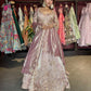 Designer Dusty Rose Embroidered Lehenga Choli with Matching Dupatta