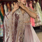 Designer Dusty Rose Embroidered Lehenga Choli with Matching Dupatta