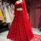 Regal Red Non Bridal Lehenga with Handcrafted Embroidery