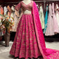Rani Pink Royal Heritage Embroidered Lehenga With Designer Blouse