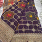 Grand Designer Royal Purple Saree with Elephant Motifs