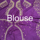 Grand Designer Royal Purple Saree with Elephant Motifs