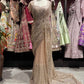Golden Readymade Blouse Saree With Sequins And Cutdana Work