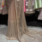 Golden Readymade Blouse Saree With Sequins And Cutdana Work